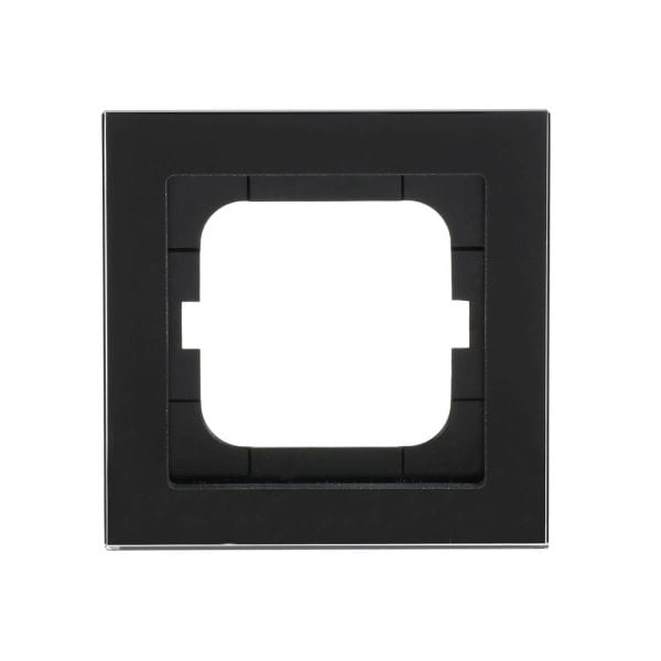 BUSCH-JAEGER - Abdeckrahmen 1-fach Glas schwarz - Busch-axcent pur