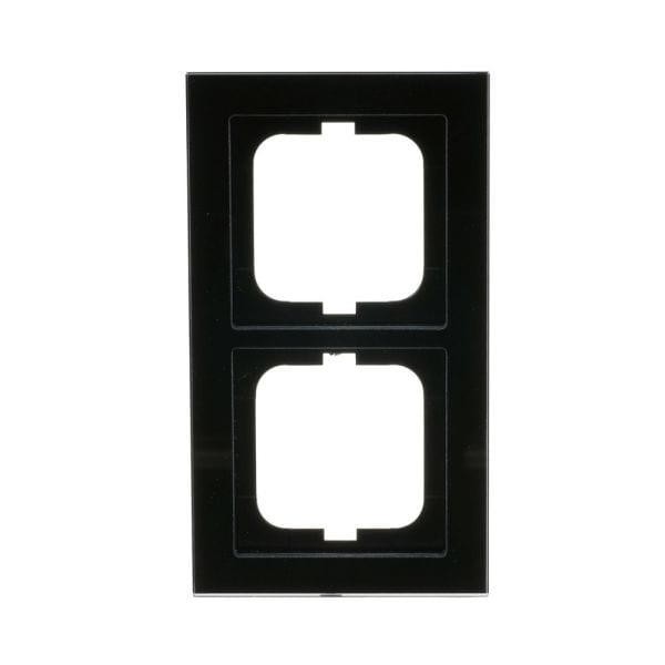 BUSCH-JAEGER - Abdeckrahmen 2-fach Glas schwarz - Busch-axcent pur