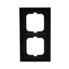 BUSCH-JAEGER - Abdeckrahmen 2-fach Glas schwarz - Busch-axcent pur