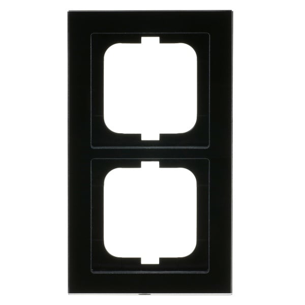 BUSCH-JAEGER - Abdeckrahmen 2-fach Glas schwarz - Busch-axcent pur