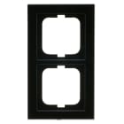 BUSCH-JAEGER - Abdeckrahmen 2-fach Glas schwarz - Busch-axcent pur