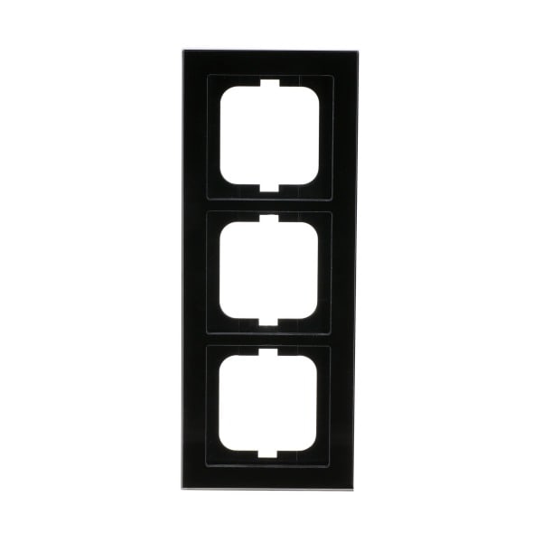 BUSCH-JAEGER - Abdeckrahmen 3-fach Glas schwarz - Busch-axcent pur