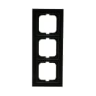 BUSCH-JAEGER - Abdeckrahmen 3-fach Glas schwarz - Busch-axcent pur