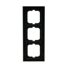 BUSCH-JAEGER - Abdeckrahmen 3-fach Glas schwarz - Busch-axcent pur