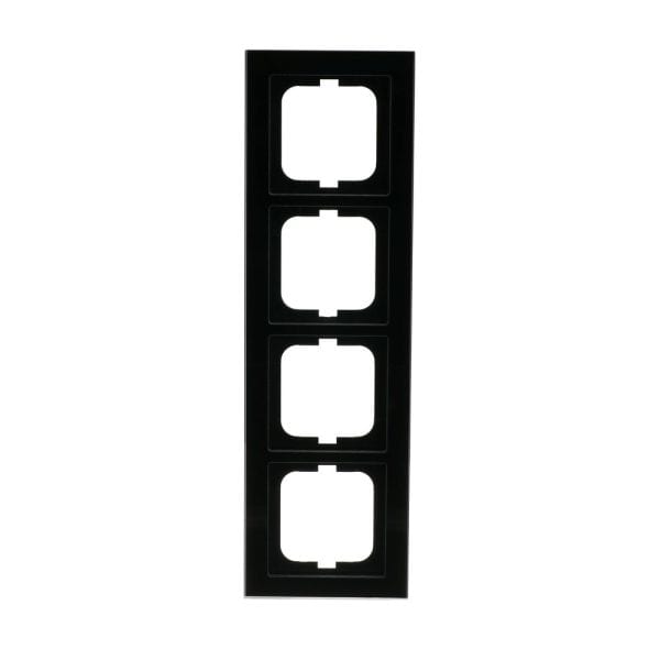 BUSCH-JAEGER - Abdeckrahmen 4-fach Glas schwarz - Busch-axcent pur