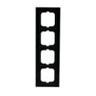 BUSCH-JAEGER - Abdeckrahmen 4-fach Glas schwarz - Busch-axcent pur
