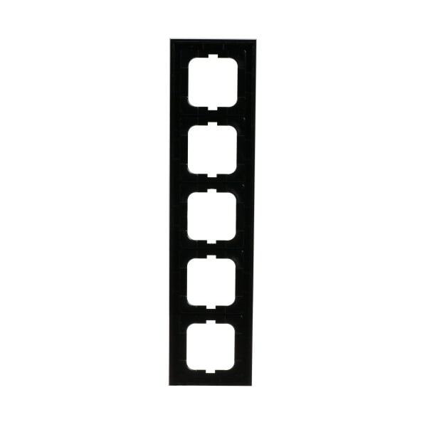 BUSCH-JAEGER - Abdeckrahmen 5-fach Glas schwarz - Busch-axcent pur