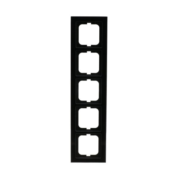 BUSCH-JAEGER - Abdeckrahmen 5-fach Glas schwarz - Busch-axcent pur