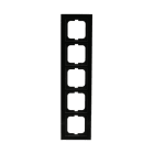 BUSCH-JAEGER - Abdeckrahmen 5-fach Glas schwarz - Busch-axcent pur