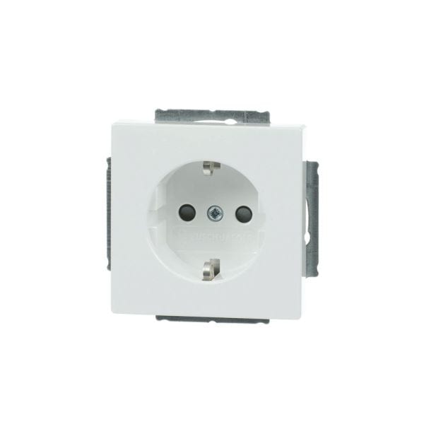 BUSCH-JAEGER - SCHUKO-Einsatz Safety+ Schraubklemmen starre/flexible studioweiß - Plattform 63