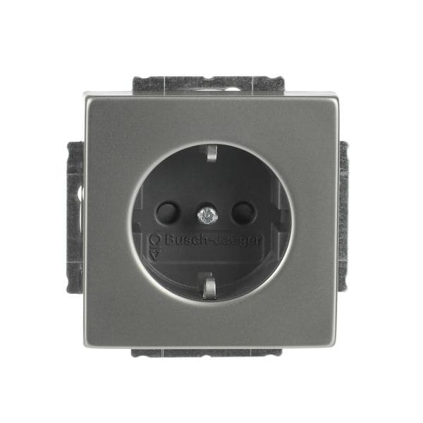 BUSCH-JAEGER - SCHUKO-Einsatz Safety+ Schraubklemmen starre/flexible edelstahl - pur edelstahl