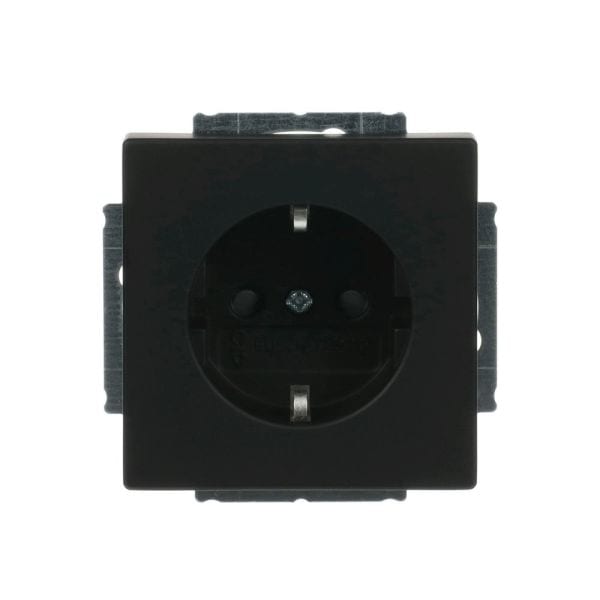 BUSCH-JAEGER - SCHUKO-Einsatz Safety+ Schraubklemmen starre/flexible schwarz matt -Plattform 63