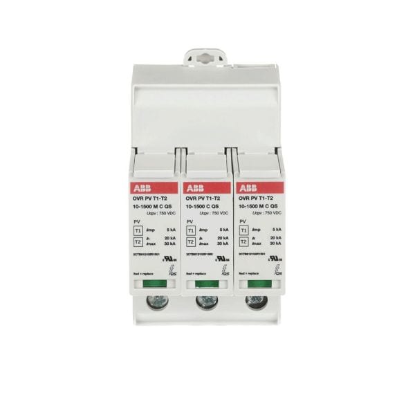 ABB - SPD Typ 1+2 geprüft 10 kA für Leerlaufspannungen bis 1.500 V DC
