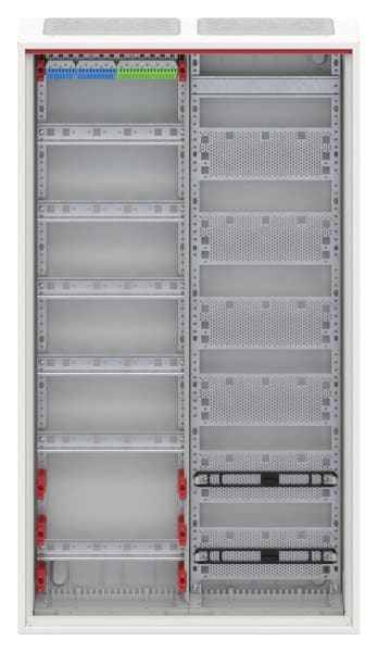 ABB - Kleinverteiler Aufputz 2FB 6-reihig Tür mit Belüftungsschlitzen ComfortLine