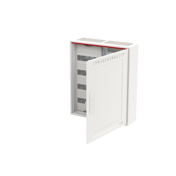 ABB - Kleinverteiler Aufputz 2FB 4-reihig WiFi-Tür mit Kunststoffeinsatz ComfortLine