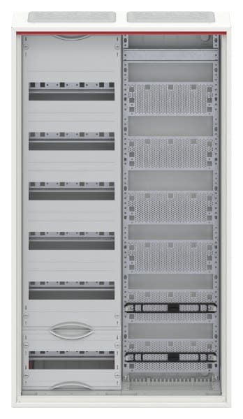 ABB - Kleinverteiler Aufputz 2FB 6-reihig WiFi-Tür mit Kunststoffeinsatz ComfortLine