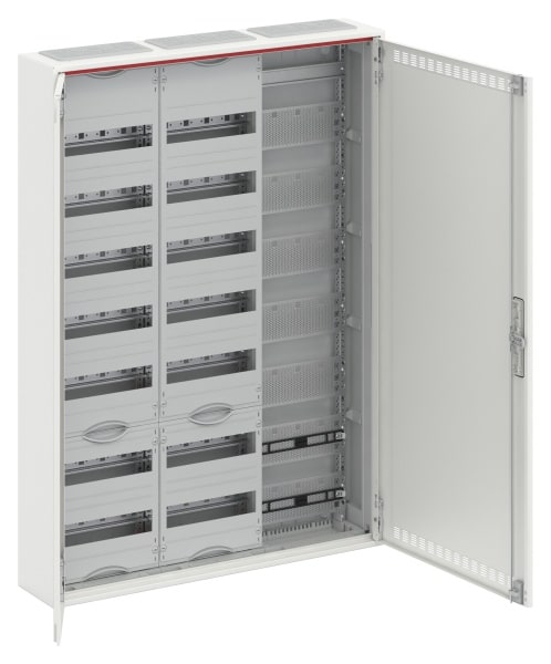 ABB - Kleinverteiler Aufputz 3FB 7-reihig WiFi-Tür mit Kunststoffeinsatz ComfortLine