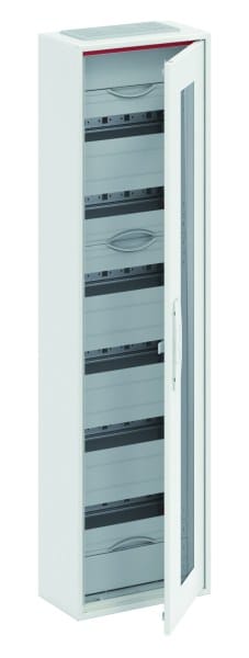 ABB - Kleinverteiler AP 1FB 7-reihig Reihenabstand 150mm transparente Tür ComfortLine