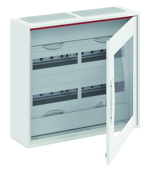ABB - Kleinverteiler AP 2FB 3-reihig Reihenabstand 150mm transparente Tür ComfortLine