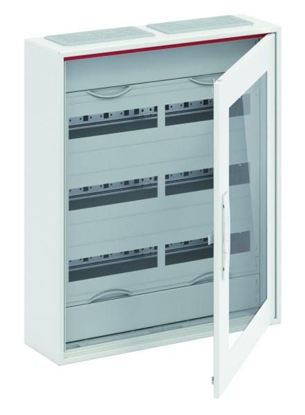 ABB - Kleinverteiler AP 2FB 4-reihig Reihenabstand 150mm transparente Tür ComfortLine