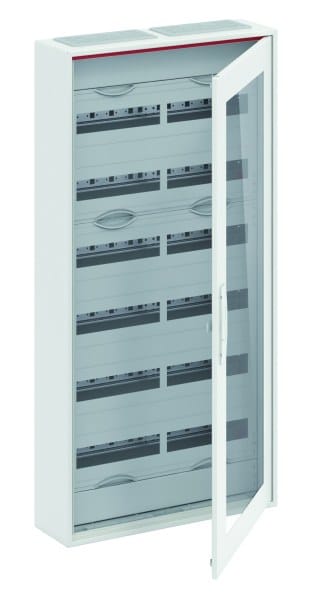 ABB - Kleinverteiler AP 2FB 7-reihig Reihenabstand 150mm transparente Tür ComfortLine