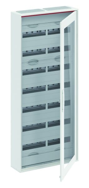 ABB - Kleinverteiler AP 2FB 8-reihig Reihenabstand 150mm transparente Tür ComfortLine