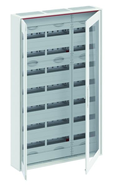 ABB - Kleinverteiler AP 3FB 8-reihig Reihenabstand 150mm transparente Tür ComfortLine