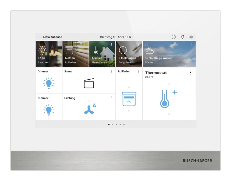 BUSCH-JAEGER - IP Touch 7'' LAN + Wi-Fi weiß - f@h, KNX, Busch-Welcome IP