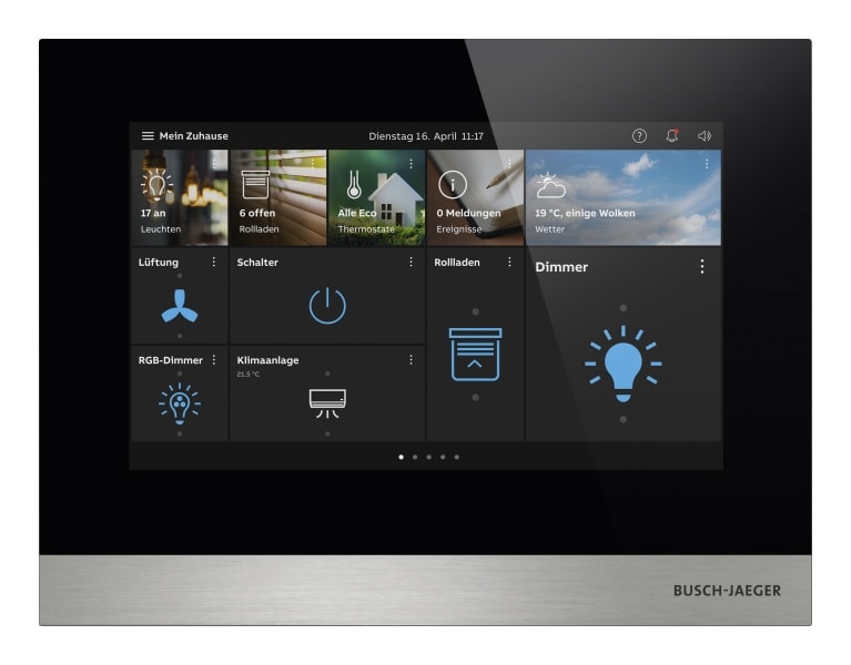 BUSCH-JAEGER - IP Touch 7'' LAN + Wi-Fi schwarz - f@h, KNX, Busch-Welcome IP