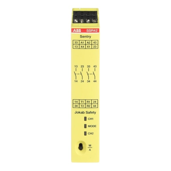 ABB - SENTRY SSR42 24VDC Sicherheitsrelay Relaisausgänge 2 NO + 2 NO verzögert