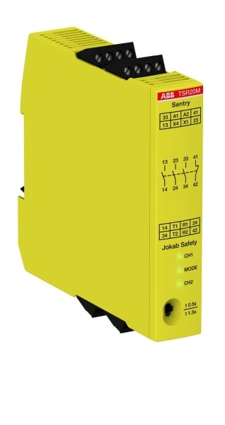 ABB - SENTRY TSR20M 85-265VAC/120-375VDC Sicherheitsrelay Relaisausgänge 3 NO + 1 NC