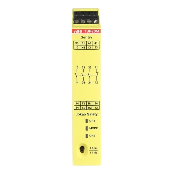 ABB - SENTRY TSR20M 85-265VAC/120-375VDC Sicherheitsrelay Relaisausgänge 3 NO + 1 NC