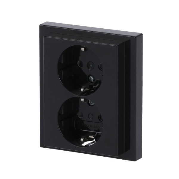 BUSCH-JAEGER - SCHUKO Doppelsteckdose Safety+ anthrazit - Plattform 63