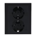 BUSCH-JAEGER - SCHUKO Doppelsteckdose Safety+ anthrazit - Plattform 63