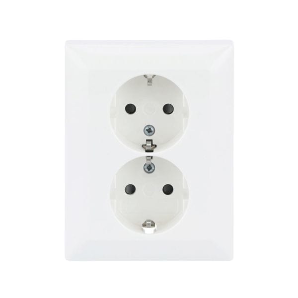 BUSCH-JAEGER - SCHUKO Doppelsteckdose Safety+ alpinweiß - Busch-balance SI