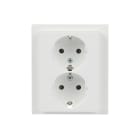 BUSCH-JAEGER - SCHUKO Doppelsteckdose Safety+ ohne Spreize studioweiß matt - future linear