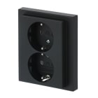BUSCH-JAEGER - SCHUKO Doppelsteckdose Safety+ schwarz matt - Plattform 63