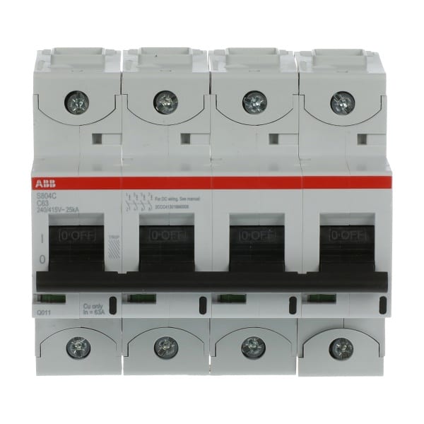 ABB - HLS-Sicherungsautomat 4-polig Charakteristik C Bemessungsstrom 63A 25kA/400VAC