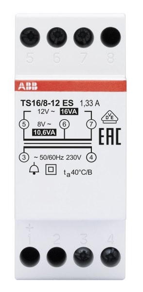 ABB - Klingeltransformator 16 VA 8-12 V AC Energy Saving