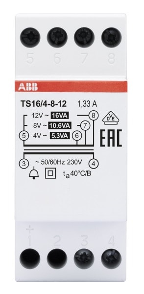 ABB - Klingeltransformator 16 VA 4-8-12 V AC