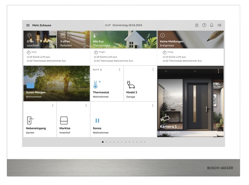 BUSCH-JAEGER - IP Touch 10'' LAN + Wi-Fi weiß - f@h, KNX, Busch-Welcome IP