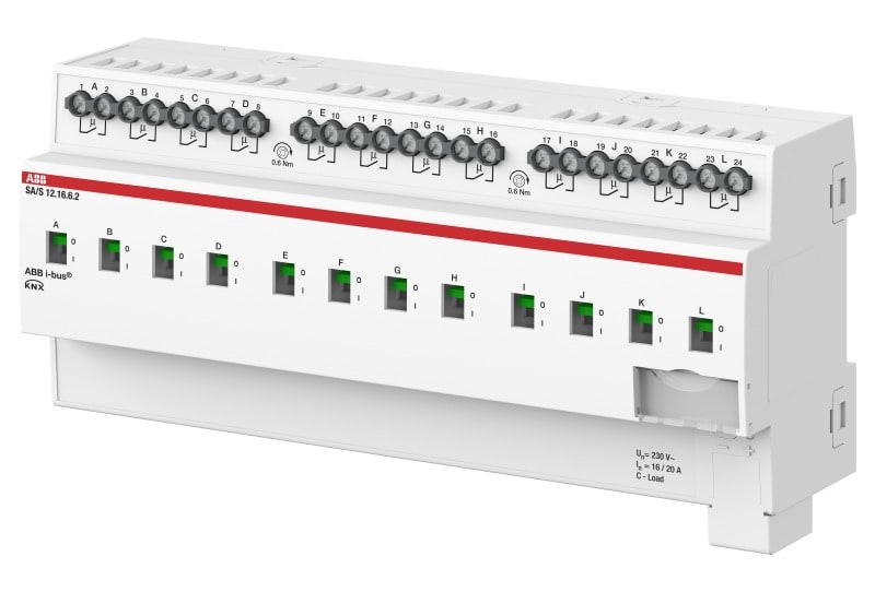 ABB - KNX Schaltaktor 12-fach 16 A C-Last mit Energiefunktion REG