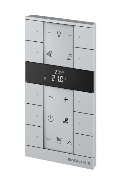 BUSCH-JAEGER - free@home Tenton Raumtemperaturregler mit Bedienfunktion 10-fach alusilber
