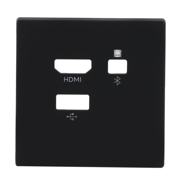 BUSCH-JAEGER - Zentralscheibe Multimedia Connector 3-fach schwarz matt - Plattform 63