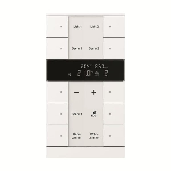 BUSCH-JAEGER - KNX Raumtemperaturregler mit CO2/Feuchte-Senso 10-fach Busch-Tenton studiow