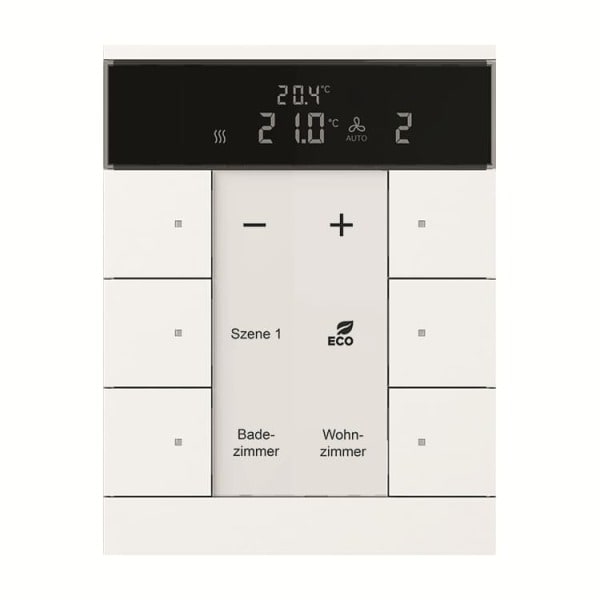 BUSCH-JAEGER - KNX Raumtemperaturregler 6-fach Busch-Tenton studioweiß matt