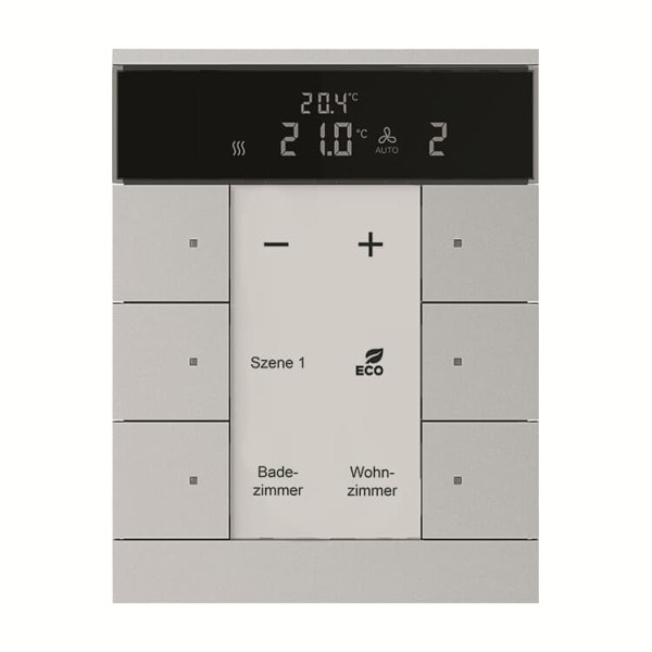 BUSCH-JAEGER - KNX Raumtemperaturregler 6-fach Busch-Tenton alusilber