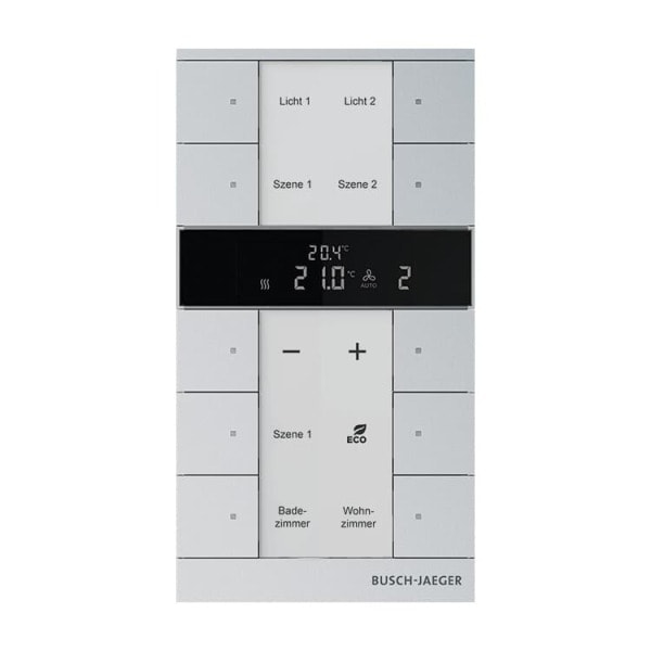 BUSCH-JAEGER - KNX Raumtemperaturregler Nebenstelle 10-fach Busch-Tenton alusilber