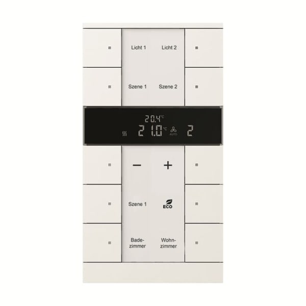 BUSCH-JAEGER - KNX Raumtemperaturregler 10-fach Busch-Tenton studioweiß matt