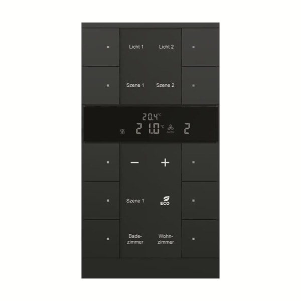 BUSCH-JAEGER - KNX Raumtemperaturregler 10-fach Busch-Tenton schwarz matt